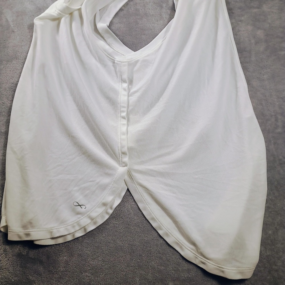 Freely Womens Medium White V Neck Split Hem Lightweight‎ Athletic Tank Top - Picture 10 of 11